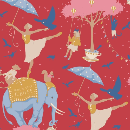 Tilda Patchwork Stoff Baumwolle - Jubilee - Circus Life Jubilee Red